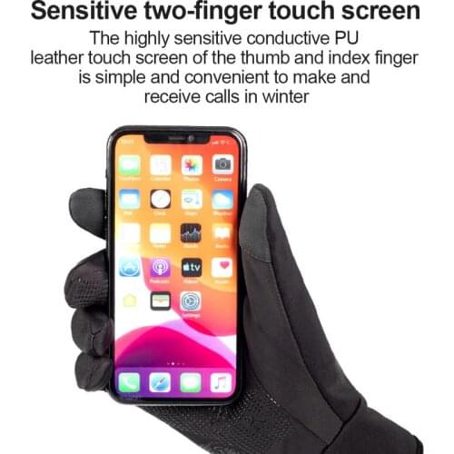 Cycling GlovesWinter warm gloves mens outdoor sports cycling ski gloves autumn and winter windproof and waterproof touch screen