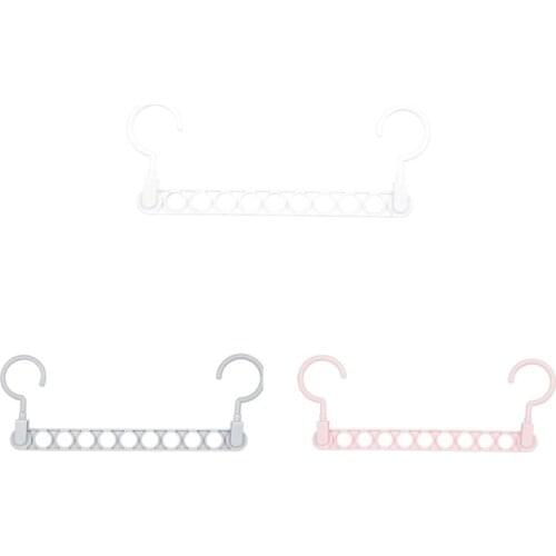 9 Hole Support Clothes Hanger Clothes Drying Rack Multifunction Plastic Storage Hangers for Shirts Pants Dresses Coats N0PA