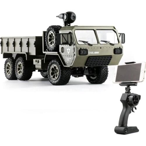 US Army Military Truck 1/16 2.4G 6WD HD Camera RC Car With LED light Crawler Buggy Climbing Remote Control Car Monster Truck toy