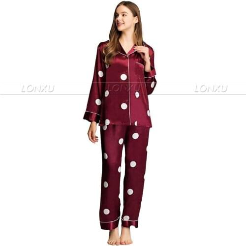 Womens Silk Satin Pajamas Set Pyjamas PJS Set Sleepwear Nightwear Loungewear XS~ 3XL Plus Size__For XMAS Gifts