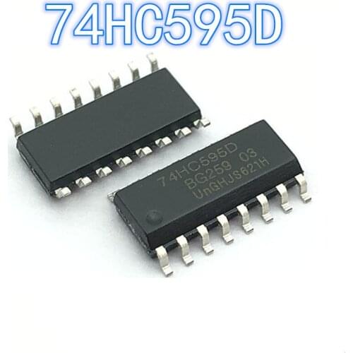 10PCS-100PCS 74HC595D SOP-16 74HC595 SOP16 8-bit serial register chip