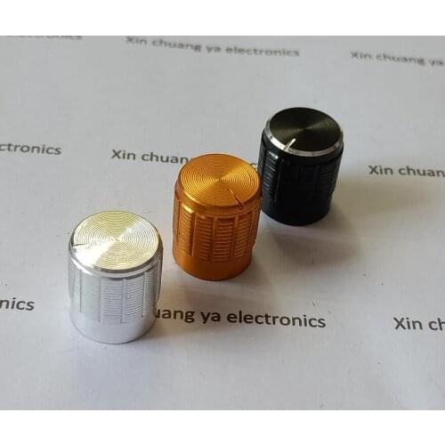 15*16.5mm black Silver golden aluminum potentiometer alloy Rotary switch knob