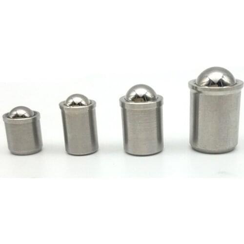 2pcs PFSSH3/4/5/6/8/10/12 steps without thread bead positioning screws extended press-in ball head spring plunger screw