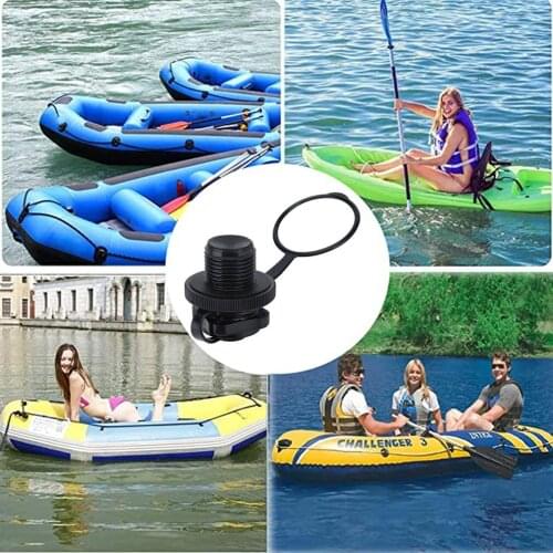 2 In 1 Inflatable Boat Air Valve Caps Screw Valve For Inflatable Boat Fishing Boat Air Bed Boat Replacement Spiral Air Plugs