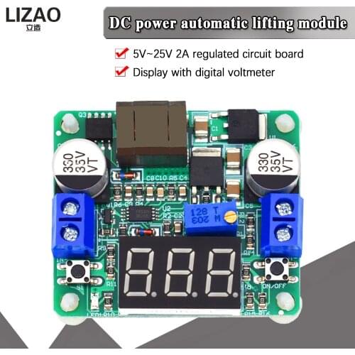 25W Boost Buck Converter DC 5-25V to 0.5-25V 5v 12v Adjustable Step Up Down Power Supply Module Voltage Regulator led Voltmeter