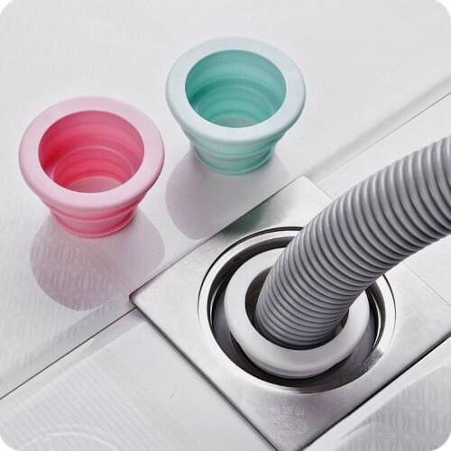 3pcs Silicone Sewer Pipe Pest Control Anti-odor Deodorant Seal Ring Drain Cover Washing Machine Pool Floor Drain Sealing Plug