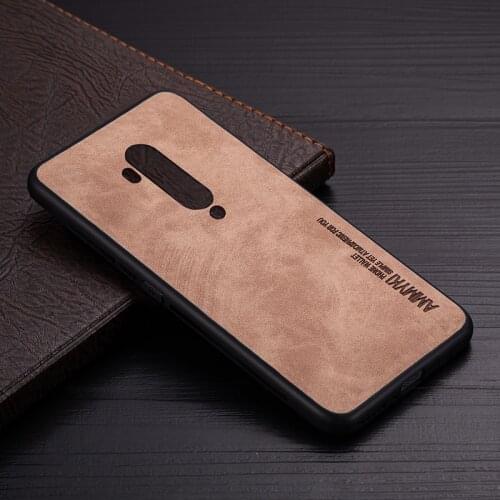 AMMYKI Pu leather 1+ Soft Silicone Case For Oneplus 7T 8 Pro Irregular texture TPU Silicone Case for One plus 7T 8 Pro Case