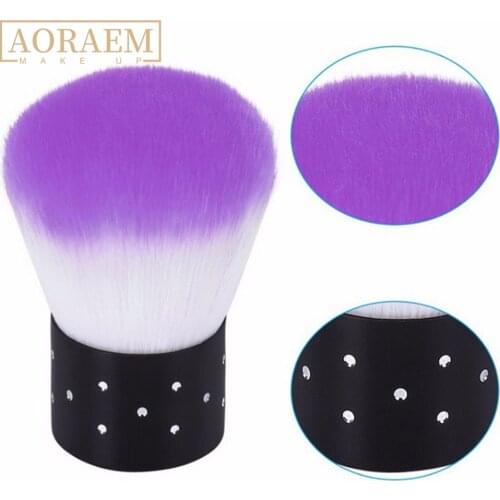 AORAEM 1pc Nail Brush Cleaner For Manicure Acrylic Nails Dust Powder Brushes Nail Polish Equipment Nail Care Cleaning Art Tools