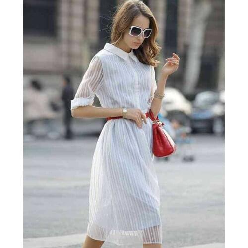 Летние платья в полоску AUFYSO China At AliExpress