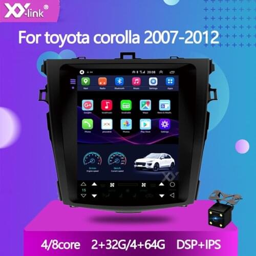 9.7" tesla style screen Android 10.0 Car Radio Multimedia Player GPS Navigation For Toyota Corolla 2007 - 2012 audio stereo