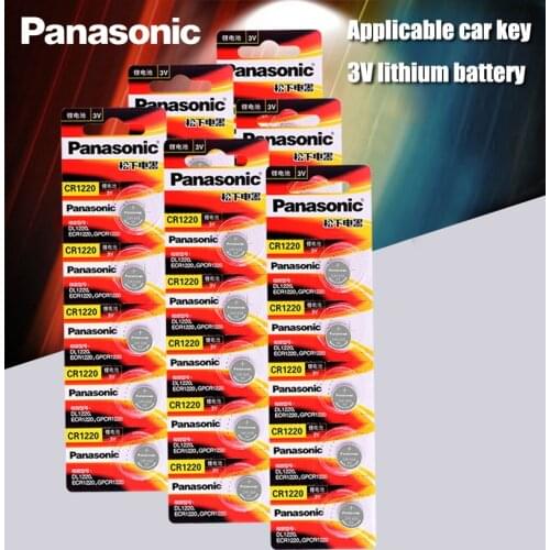 30pcs Original Panasonic CR1220 Button Cell Batteries CR 1220 3V Lithium Coin Battery BR1220 DL1220 ECR1220 LM1220