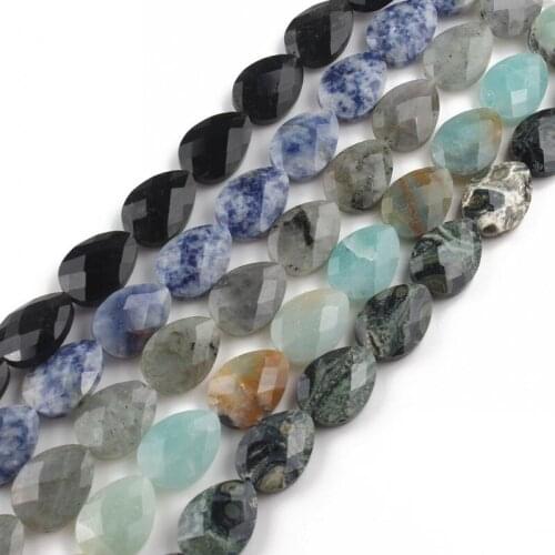 13*18mm Water Drop Shape Natural Stone Beads Agates Amazonite Labradorite Gem Beads For Jewelry Making DIY Bracelet Accessories