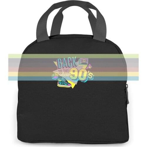 Back To 90s - 90s Child Baby - Retro Sneakers New - Print for Male women men Portable insulated lunch bag adult