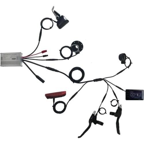 Ebike 36V/48V Square Wave Controller for 350W Electric Bicycle Motor Wheel JN LCD GD01- Display Waterproof Plug