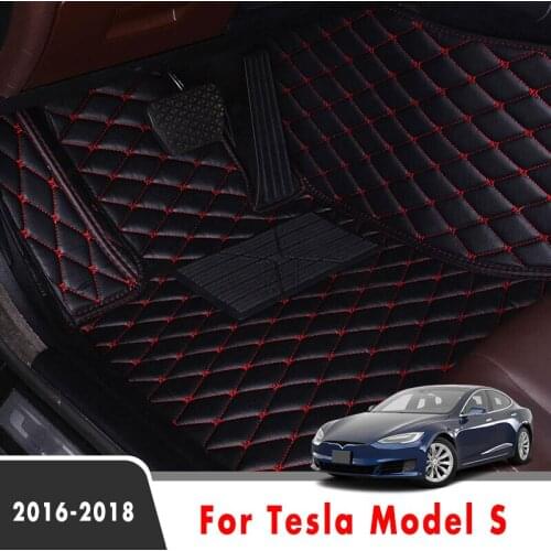 For Tesla Model S 2018 2017 2016 Car Floor Mats Auto Styling Interiors Accessories Car Protect Custom Waterproof Decor Carpets