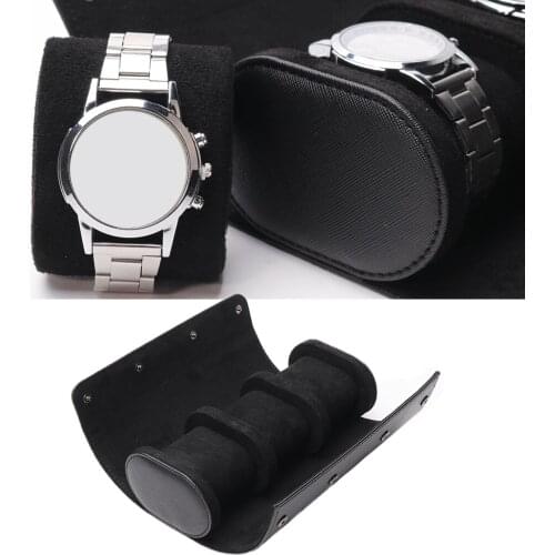 3 Slot Leather Watch Box Display Case Chic Portable Vintage Jewelry Organizer for Men & Women Durable for Travel or Outdoor Use