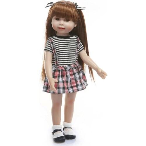 American princess 18"45cm lifelike full vinyl silicone reborn baby dolls toys for child princess doll bebes reborn menina
