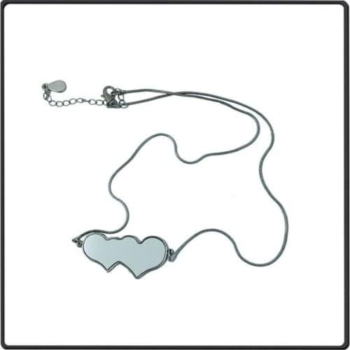 Fashion necklace pendant for sublimation heart jewelry for thermal transfer printing wholesales 2018