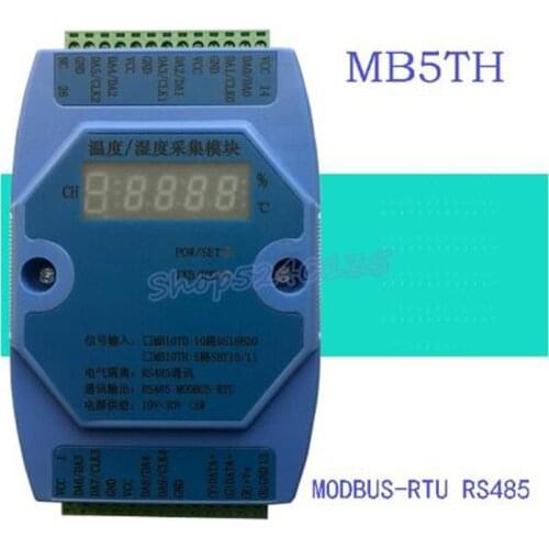SHT10/11 5-way Multi-channel Temperature and Humidity Acquisition Module Communication RS485 Modbus RTU MB5TH