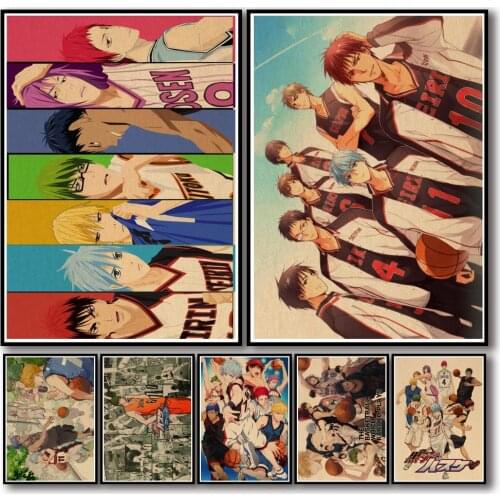 50 Designs Anime Kuroko No Basket Kraftpaper Poster HomeDecal Painting Wall Sticker for Coffee House Bar A3 42X30CM