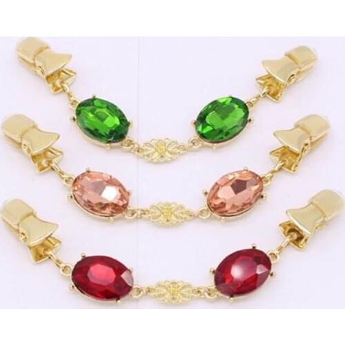 New Duck Clips Flexible Beaded Pearl Shawl Blouse Shirt Sweater Cardigan Collar