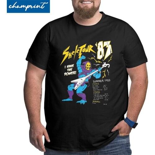 Novelty Skeletour 83 T-Shirt Men He-Man and the Masters of the Universe T Shirt Big Tall Tees Large 4XL 5XL 6XL Clothing