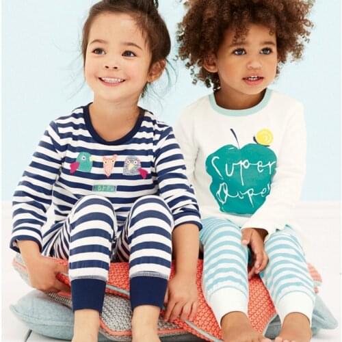 New Children Clothes Sets Baby Girls Sleepwear Long Sleeve Leisure Wear Kids Pajamas New Girl Clothing Style for 2-7 Yrs