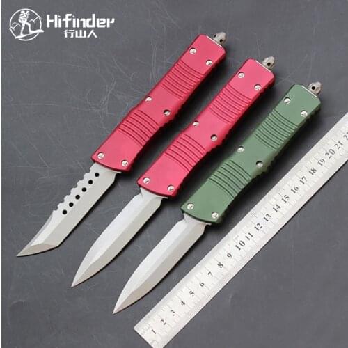 Mountaineering knife D2 blade aluminum handle survival EDC camping hunting outdoor kitchen tool key knife, hiking trekking tools