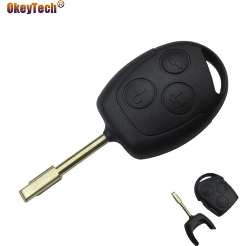 OkeyTech New Arrival 3 Button Transit For Ford Mondeo Focus 2 3 Festiva Fiesta Auto Car Remote Key Blank Shell Cover Black Case
