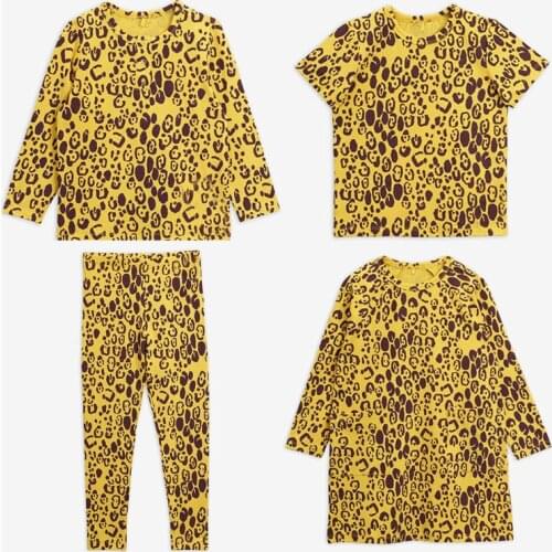 Autumn Toddler Boys Girls Casual T Shirt + Leggings Long Sleeves Fashion Cotton T Shirts Kids Tops Leopard Summer Baby Clothes