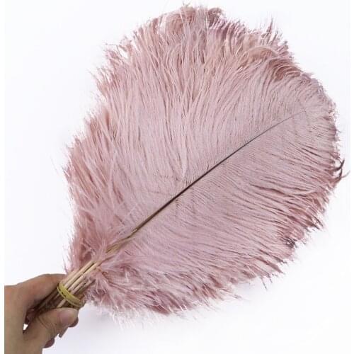 10Pcs Fluffy Colorful Ostrich Feathers 30-35CM Leather Pink Feather For Crafts Table Centerpiece Wedding Dress Decoration Plumes