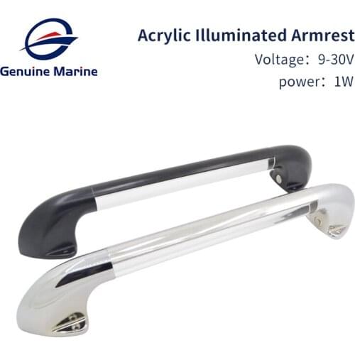 Genuine Marine Boat Accessories Acrylic Handle with switch LED Deck Handrail for RV Marine