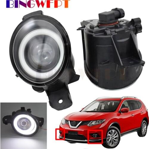 Fog Light Assembly Car Right + Left Side LED Lens Fog Lamp DRL H11 12V For Nissan X-Trail Xtrail T32 2014 2015 2016