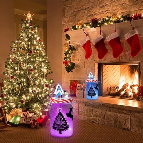 Christmas Explosion DIY Mason Jar Fairy Lights Christmas Decoration Remote Control Set LED Battery Box String Lights Night Light