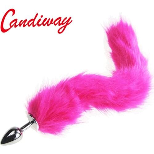 Pink Fox Tail DOG TAILS Butt Anal Plug Sex Toy BULLET buttplug G SPOT Toys Dog Tails COUPLES LOVER Sex Products SEX GAME