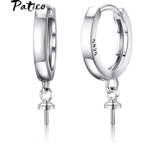 Fashion Charm big 925 Sterling Silver Hook Earings For Women Geometry Round Circle Loop Earrings Statement Female Jewelry Gifts