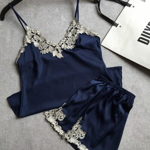 Silk Pajamas Satin Pajamas For Women Pijama Sexy Pijama Stitch Women Silk Sleepwear Satin Short Pajamas Pigiama Donna Pajamas