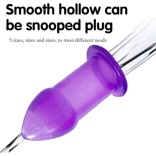 Silicone Hollow Anal Plug Enema Anal Sex Toys For Women Men Prostate Massager Anal Expanding Dilator Stimulator Adult Products