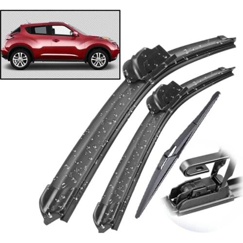 Wiper Front & Rear Wiper Blades Set for Nissan Juke F15 07.2010 - 2019 Windshield Windscreen Rear Window