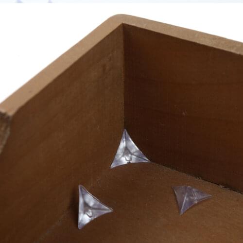 Glass Table Top Fasten Spacers Anti Scratch Non Slip Rubber Bumper Home Furniture Cabinet Drawer Protector Anti-Dust Edge Guards