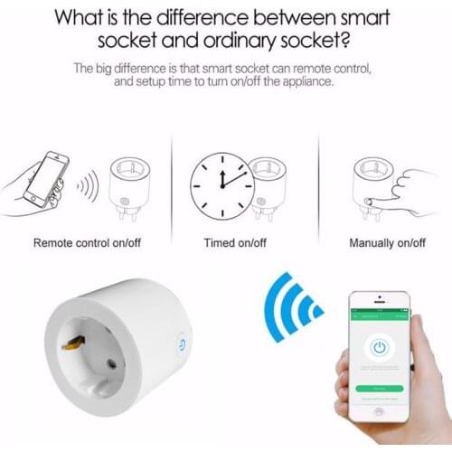 Mini EU Plug Smart Power Socket wireless wifi Remote control Timing switch Connect Amazon Alexa echo for iphone Android
