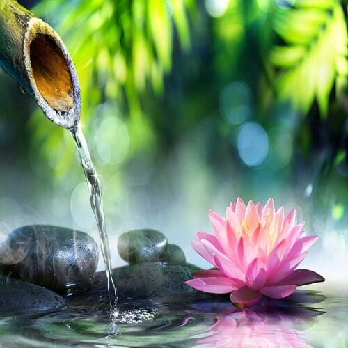 Cross Stitch Diamond Painting Diy Diamond Embroidery Bamboo lotus Full Square Diamond Mosaic Beads Pasted Needlework WG1716