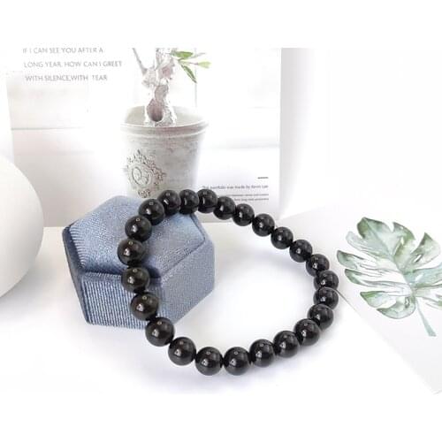 High Quality Black Tourmaline Bracelet Healing Crystals Root Chakra Yoga Meditation Jewelry Protection-Emotional Stability