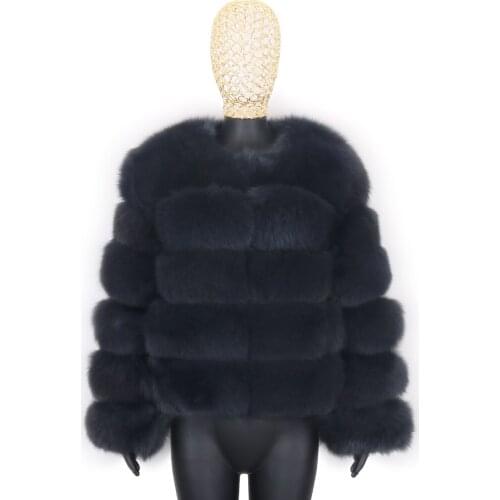 2021 Women Real Fox Fur Coat Natural Fur Winter 7XL Women Jacket Female Sleeves Detachable Coat Thick Warm Outerwear Streetwear