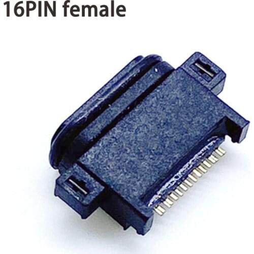 10pcs USB 3.1 Centered Waterproof level 7 TYPE-C 16Pin Connector Sink board Female Port Jack Tail Plug Socket Electric Terminals