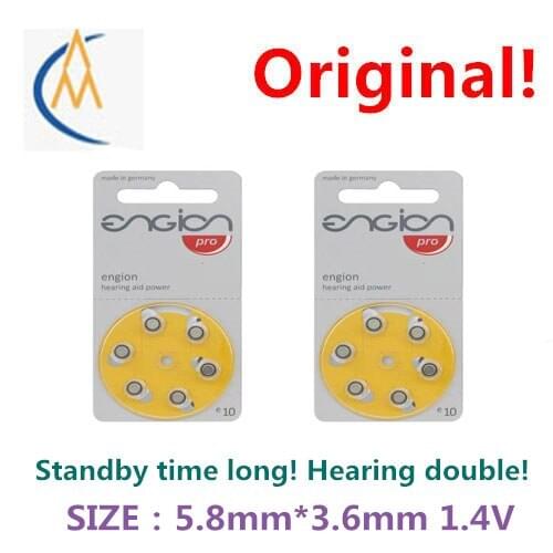 12PCS New made in Germany Siemens hearing AIDS A10 headphones 1.4 V zinc air dedicated buttons for the pilot