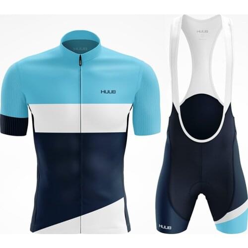 2022 HUUB Cycling Team Bike Jersey Set Summer Short Sleeves Mens Cycling Clothing MTB Racing Sport Breathable Bike Uniform