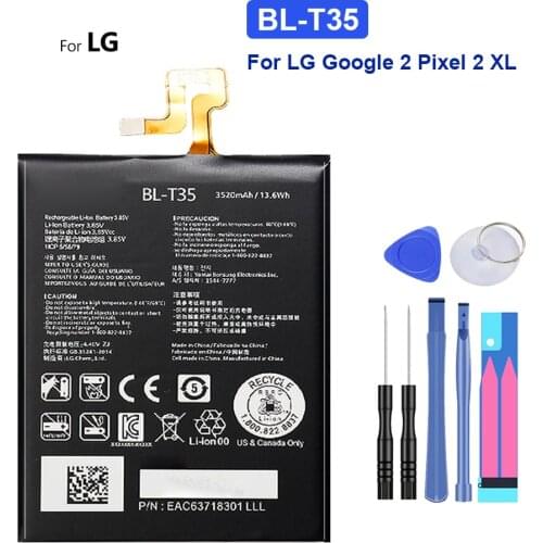 BL-T35 3520mAh Battery For LG Google2 Google 2 Pixel 2 XL Pixel2 BL T35 BLT35 Mobile Phone Bateria + Free tool + stickers