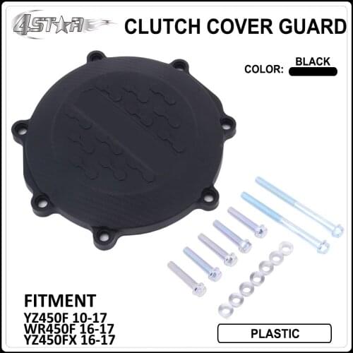 Motorbike Black Plastic Engine Part Clutch Cover Cap Guard Protector For YAMAHA YZ450F 2010-2017 WR450F YZ450FX 2016-2017