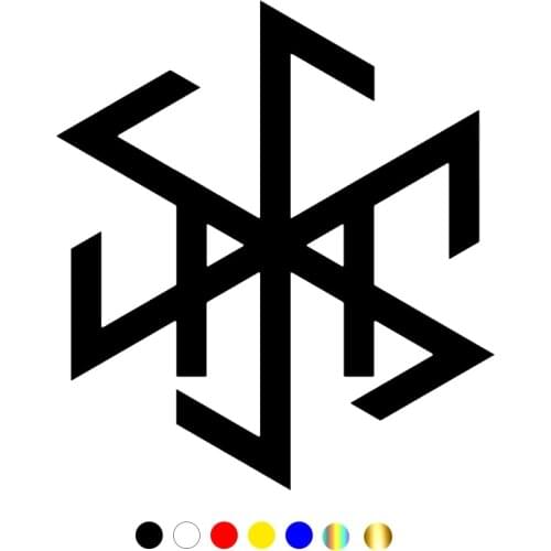 CS-1367#18*20cm rune tie Yggdrasil Shield funny car sticker vinyl decal silver/black for auto car stickers styling